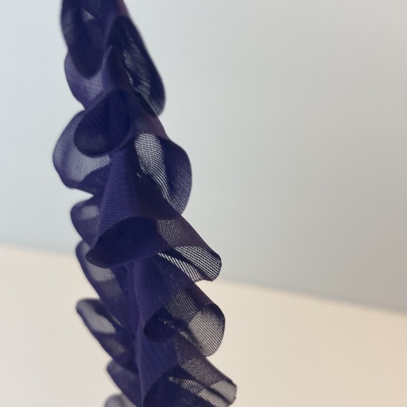 Chiffon Ruffle Trim Plum Dark Purple Sewing Ribbon Apparel Crafts 1.5" 5… - Picture 10 of 13